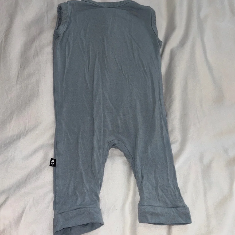 Kyte BABY Fog blue zippered sleeveless romper Baby Outfit